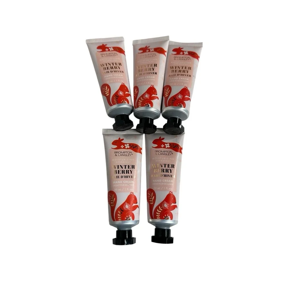 NEW brompton & langley hand creams 1 oz lot of 5‎ WINTER BERRY